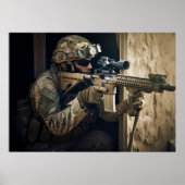 Poster Kunst Soldaat (Voorkant)