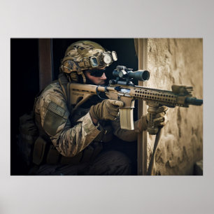 Poster Kunst Soldaat
