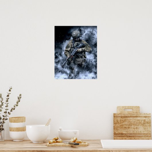 Poster Kunst Soldaat (Keuken)