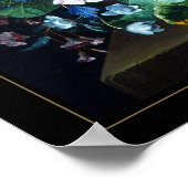 Poster kunst stilstaande levensbloemen (Hoek)