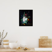 Poster kunst stilstaande levensbloemen (Keuken)
