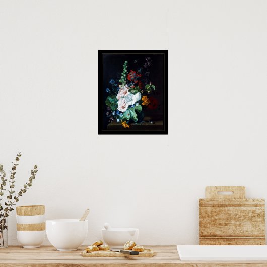 Poster  kunst stilstaande levensbloemen (Keuken)