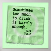 Poster, kunst - te veel om te Drinken Poster (Voorkant)