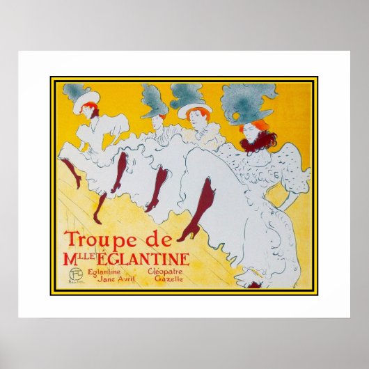 Poster  Kunst Toulouse Lautrec Dancers (Voorkant)