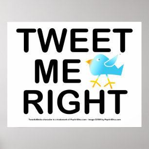 Poster, kunst - Tweet me goed Poster