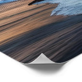 Poster kunst vulkanische oceaan scène (Hoek)