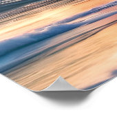 Poster kunst vulkanische oceaan scène (Hoek)