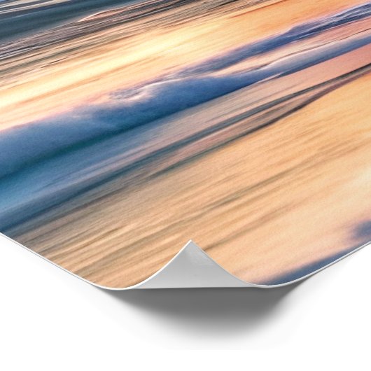 Poster kunst vulkanische oceaan scène (Hoek)