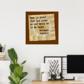 Poster , kunstbier is een bewijs (Thuiskantoor)