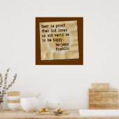 Poster , kunstbier is een bewijs (Keuken)