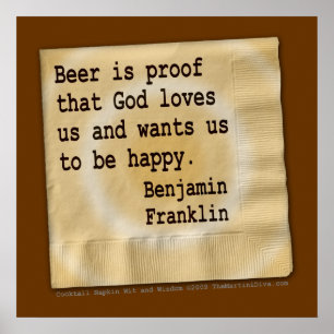 Poster , kunstbier is een bewijs