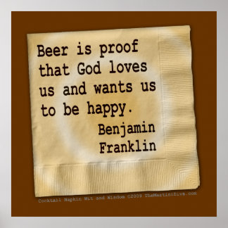 Poster , kunstbier is een bewijs