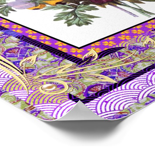 Poster  kunstbloemen (Hoek)