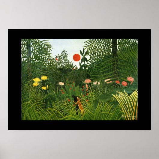 Poster  Kunstman gehechtheid door un jaguar (Voorkant)