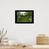 Poster  Kunstman gehechtheid door un jaguar (Keuken)