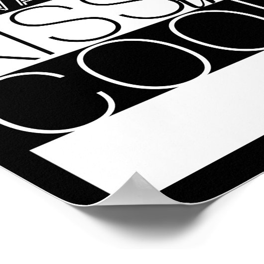 poster kus de kook zwart - wit (Hoek)