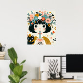 Poster “La petite fille au bubble tea“ (Thuiskantoor)