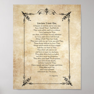 Poster - Laat heb ik U liefgehad - Sint-Augustinus
