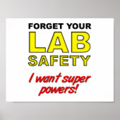 Poster Lab Safety Funny (Voorkant)