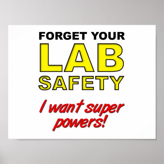 Poster Lab Safety Funny (Voorkant)