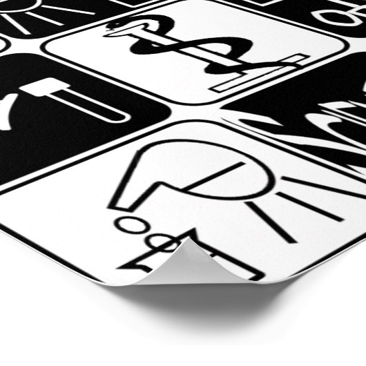 POSTER LABORATORIUMWETENSCHAPPELIJKE SYMBOLEN EN T (Hoek)