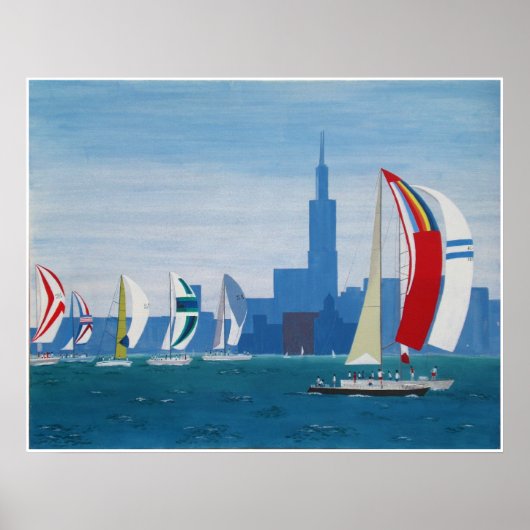 Poster "Lake Michigan - Chicago" (Voorkant)