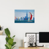 Poster "Lake Michigan - Chicago" (Thuiskantoor)