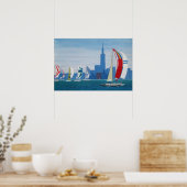 Poster "Lake Michigan - Chicago" (Keuken)