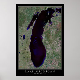 Poster Lake Michigan Satellite
