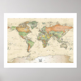 Poster - Landen Rond de Wereld