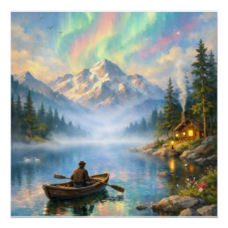 Poster landschap magische berg - Noorderlicht