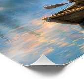 Poster landschap magische berg - Noorderlicht (Hoek)