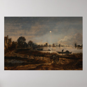 Poster landschap Van der Neer