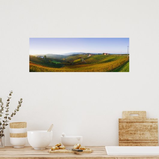 Poster Langhe heuvels (Keuken)