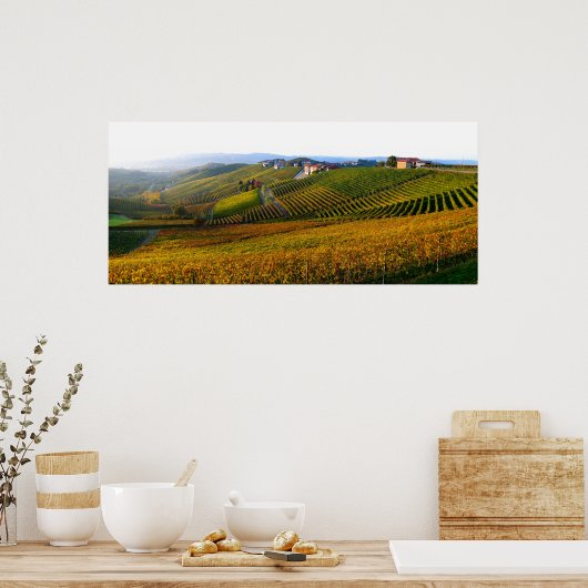 Poster Langhe heuvels (Keuken)