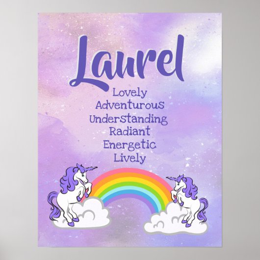 Poster Laurel Name (Voorkant)