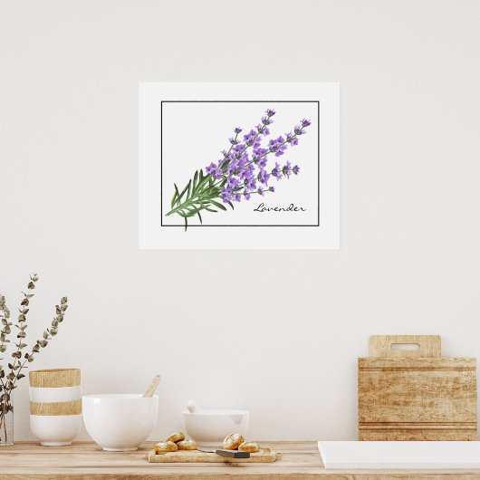 Poster-Lavender Poster (Keuken)