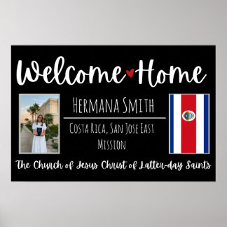 Poster LDS Missionaris Homecoming Welkom Home Sign
