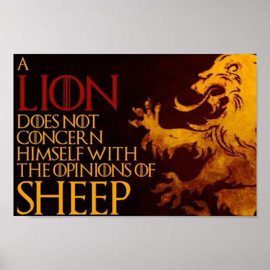Poster leeuwenkap (12 x 8 inch) (Voorkant)