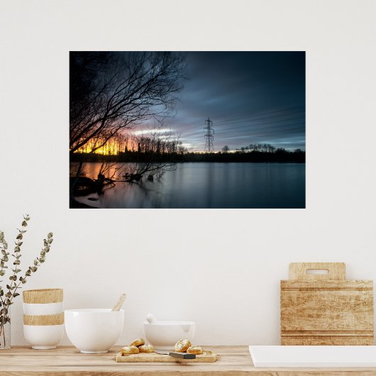 Poster Leighton Buzzard Winter Sunrise (7797) (Keuken)