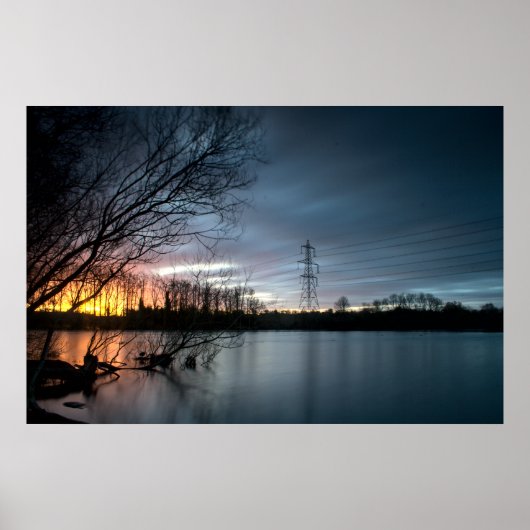 Poster Leighton Buzzard Winter Sunrise (7797) (Voorkant)