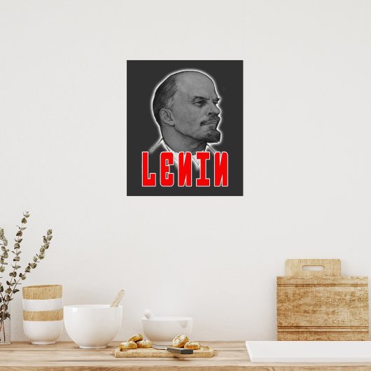 Poster lenin profiel (Keuken)