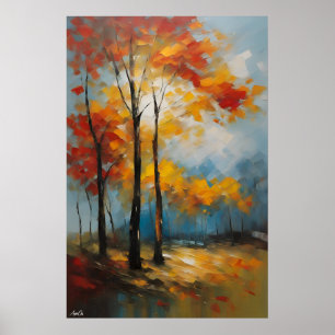 Poster Lente Olieverfstijl