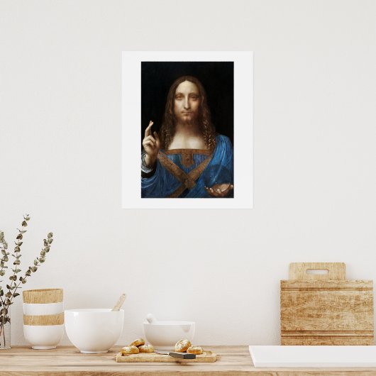 POSTER : LEONARDO DA VINCI : SALVATOR MUNDI (Keuken)