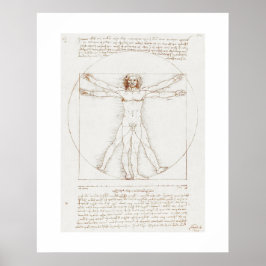 POSTER : LEONARDO DA VINCI : VITRUVIAN MAN