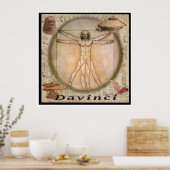 Poster Leonardo Davinci (Keuken)
