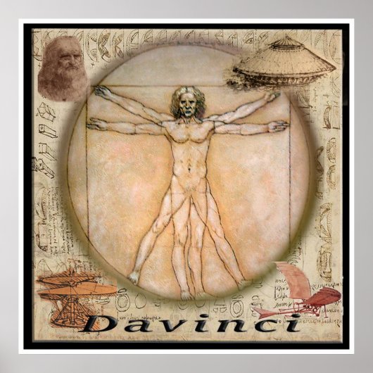 Poster Leonardo Davinci (Voorkant)