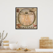 Poster Leonardo Davinci (Keuken)