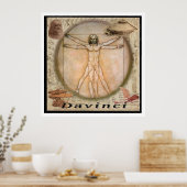 Poster Leonardo Davinci (Keuken)