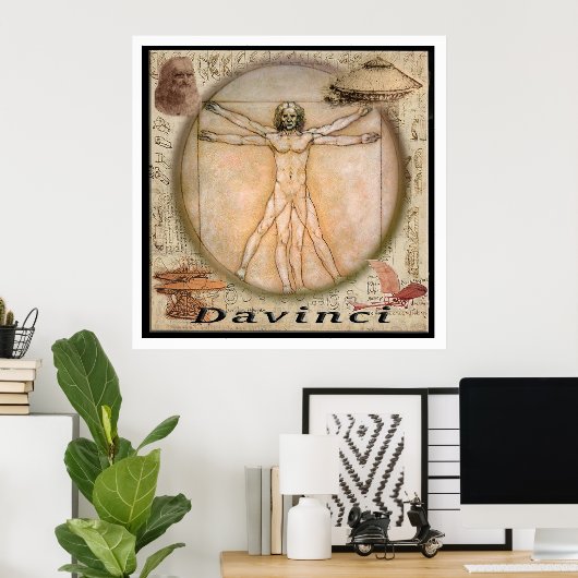 Poster Leonardo Davinci (Thuiskantoor)